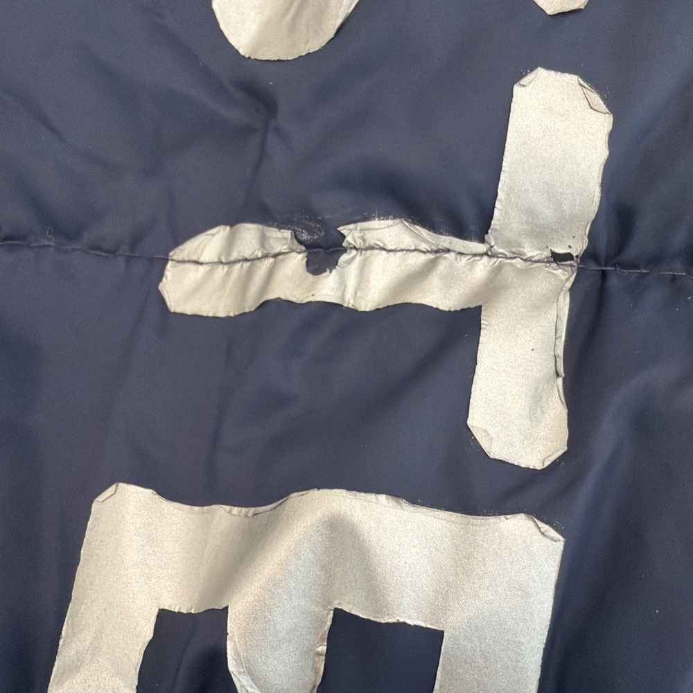 Hollister Duck Down Puffer Jacket XLarge Blue Full Zip - One Section Damage - Picture 5 of 12